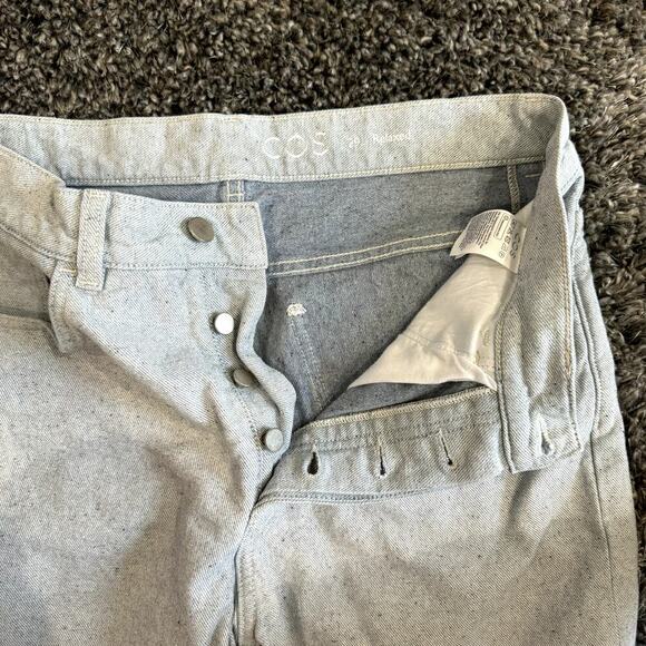 COS Relaxed Jean Shorts in Blue Marl, Size 29 - Picture 3 of 4